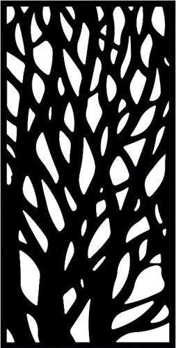 Designová kovová výplň, laserem vypálený vzor 1467, rozměr 1000x2000x2,0 mm, výška výpalku 34 mm, bez povrchové úpravy